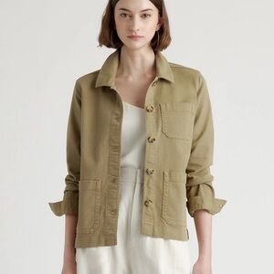 Quince Olive Organic Comfort Stretch Chore Jacket
